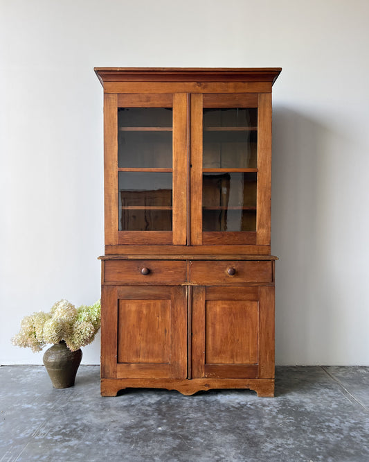 Antique Primitive Pine Hutch