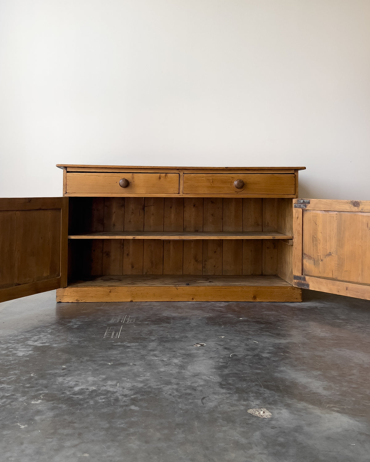 Antique 19th Century English Pine Sideboard