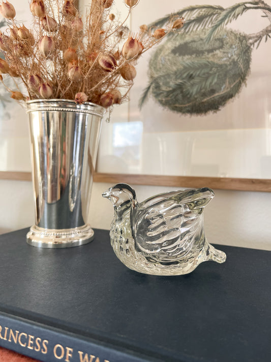 Vintage Glass Bird Votives (set of 2)