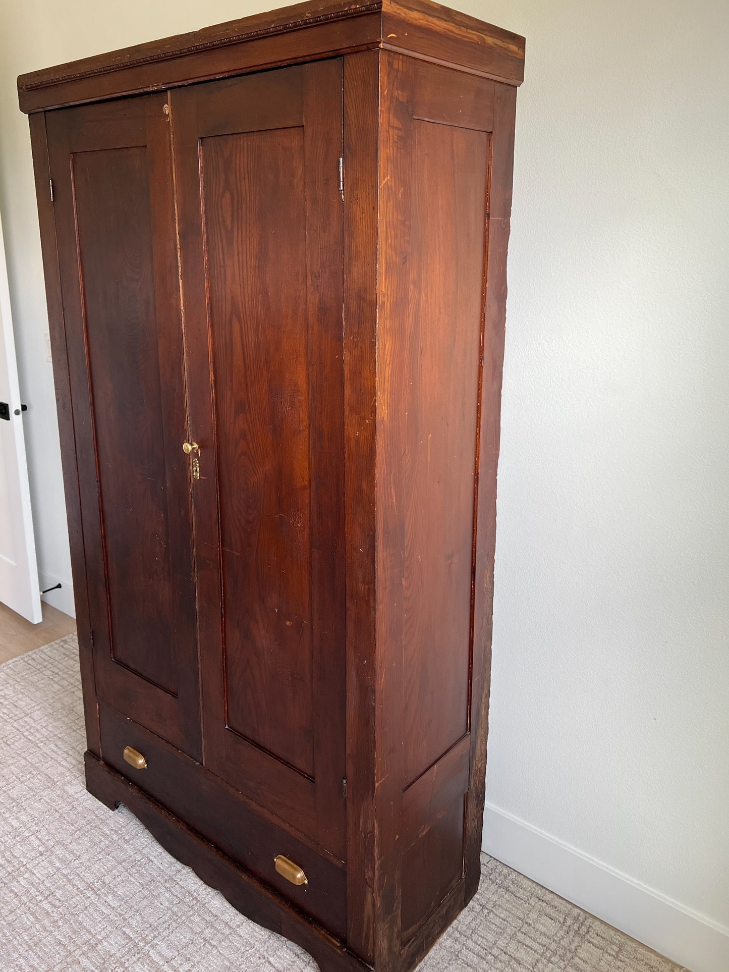 Primitive Antique European Wardrobe