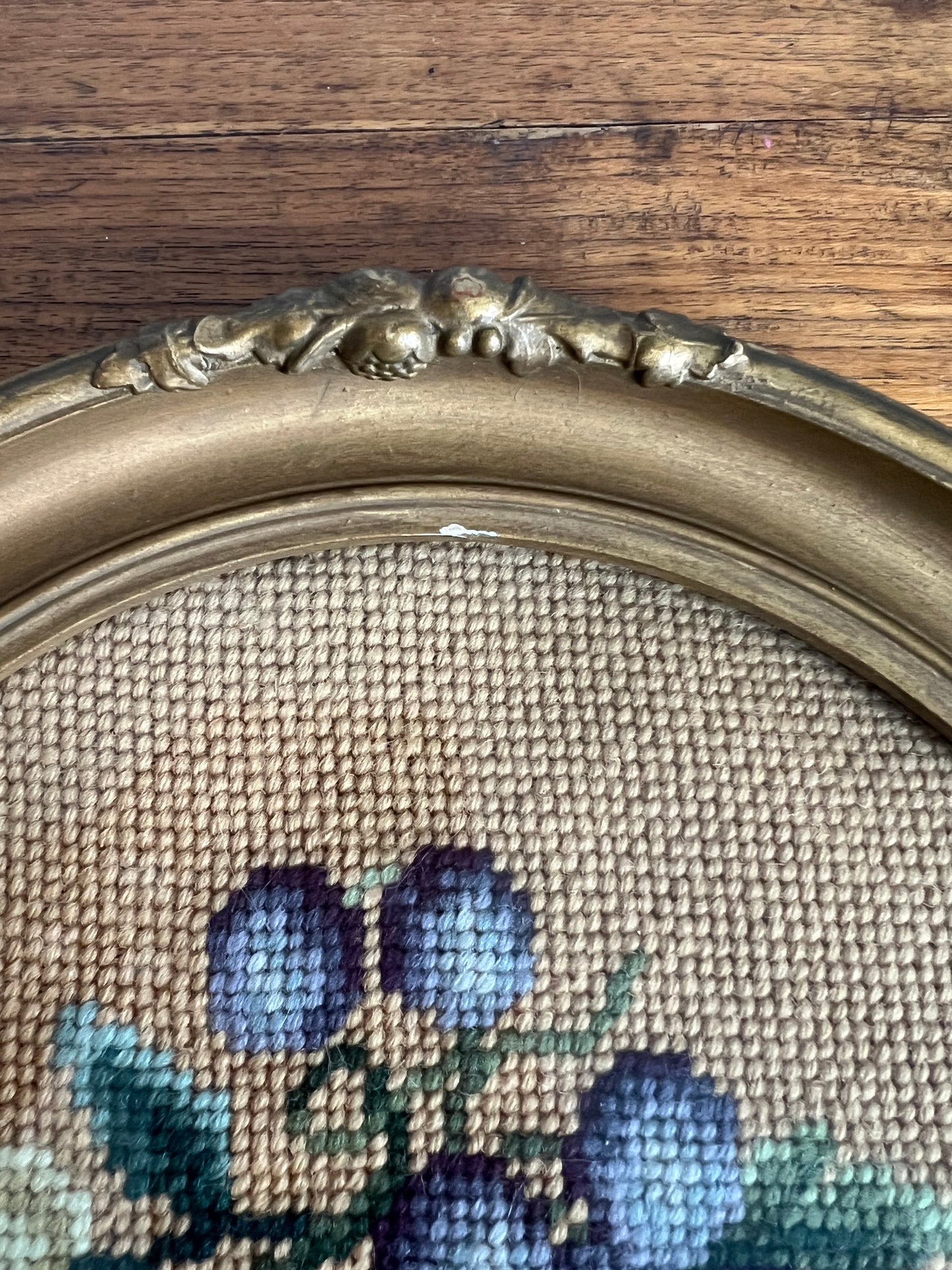 Vintage Framed Needlepoint Art