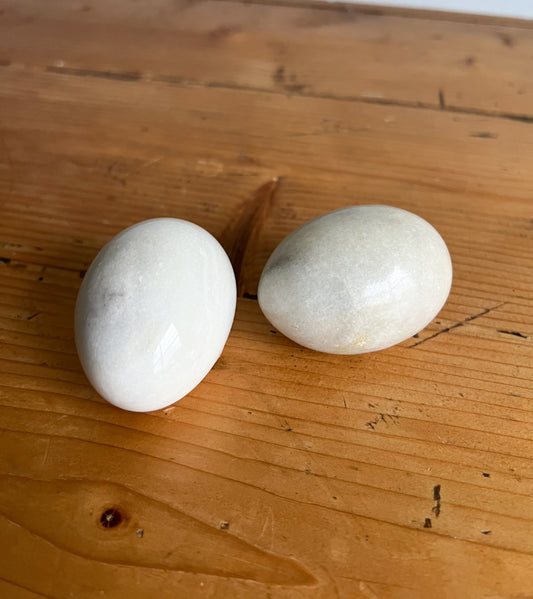 Vintage marble eggs (set of 2)