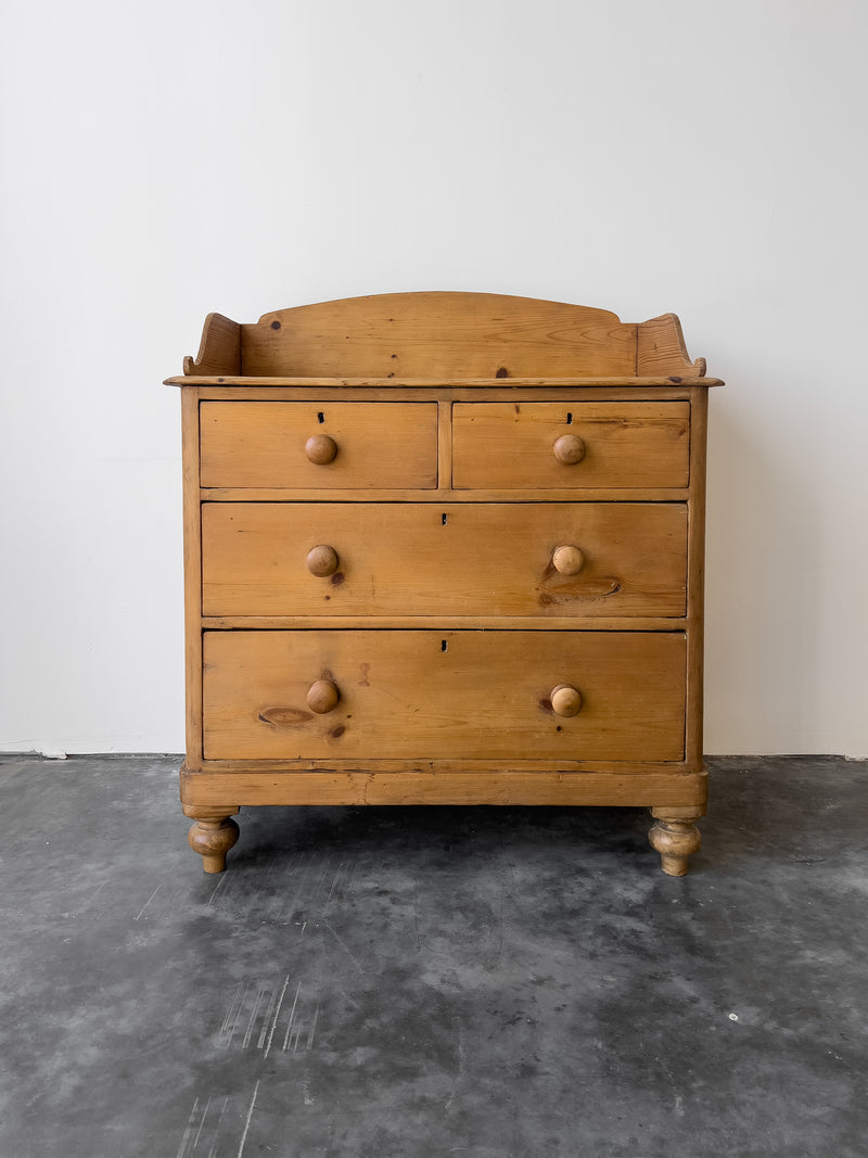 Antique Chest of Drawers | Dresser with Gallery Back