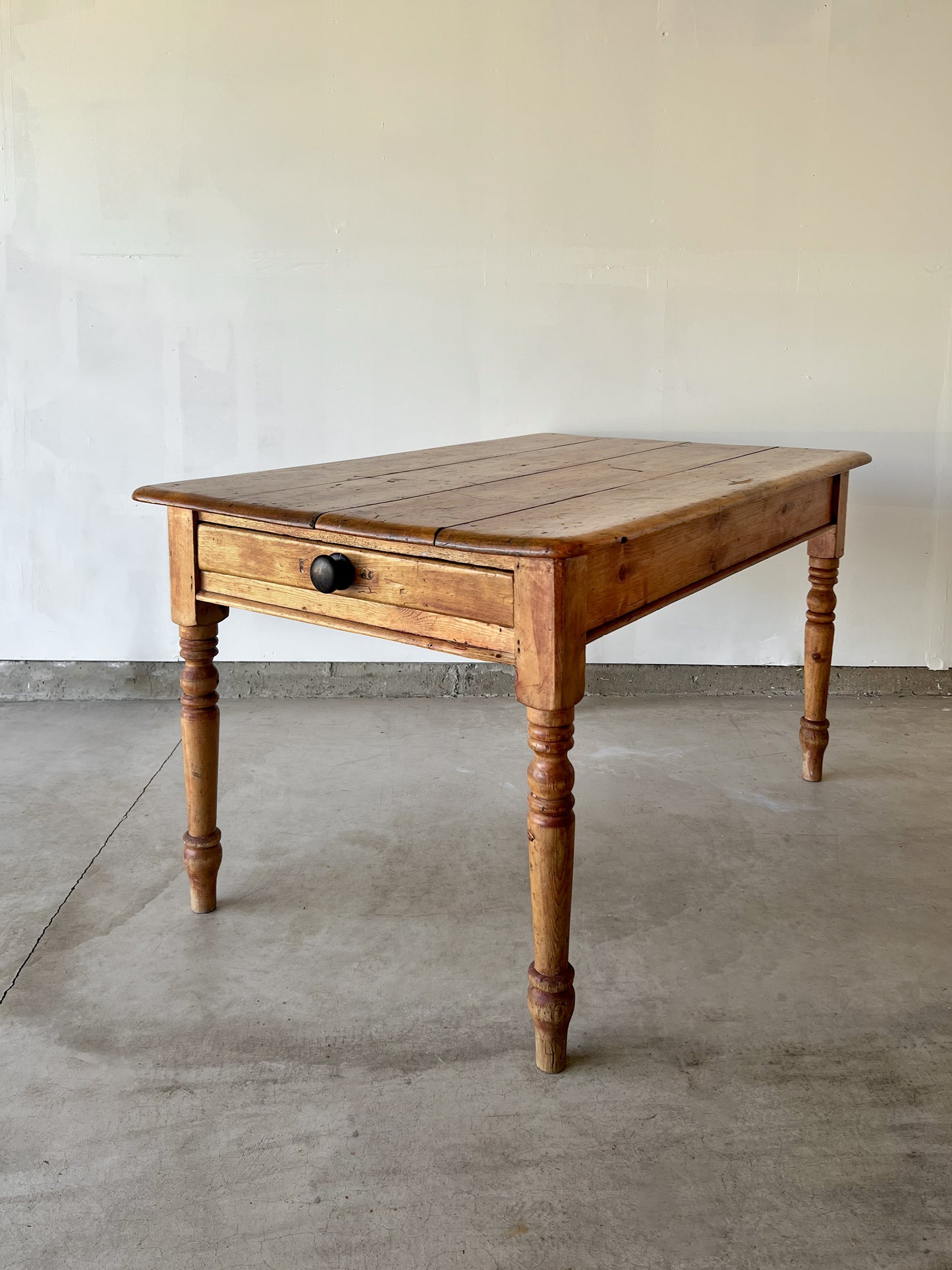 Antique English Pine Farmhouse Kitchen Table c. Early 1800s
