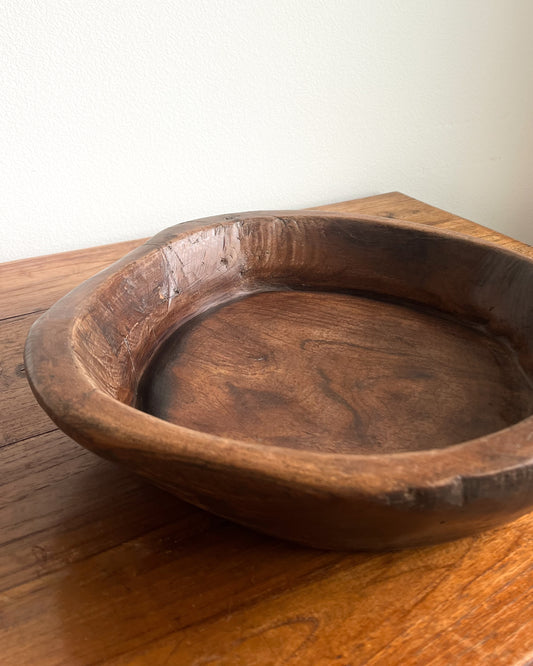 Vintage Large Wood Dough Bowl