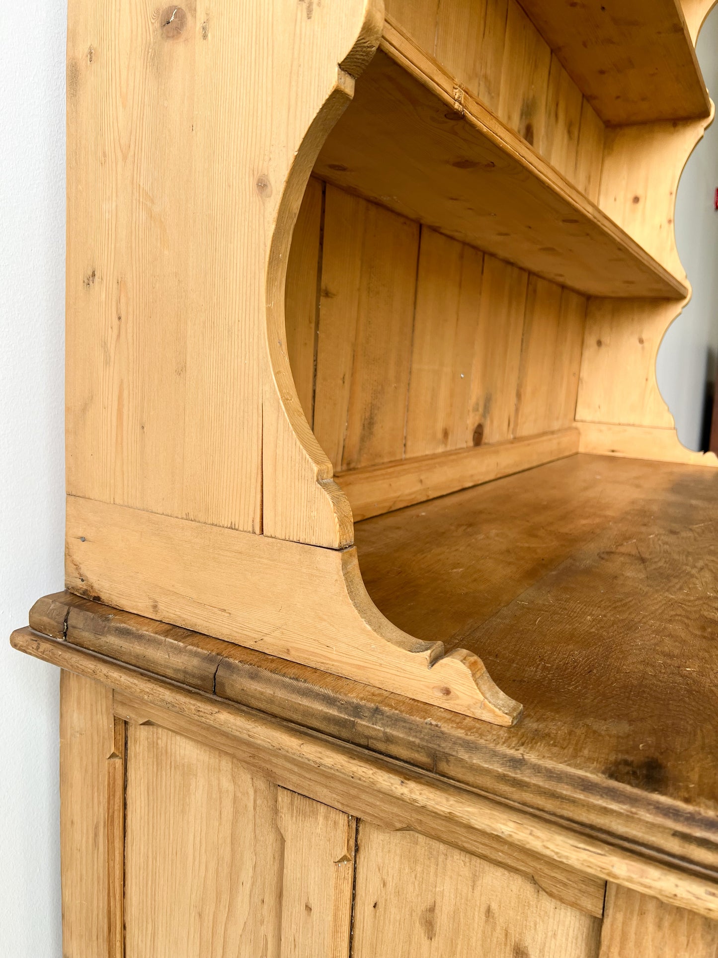 Antique English Pine Kitchen Dresser