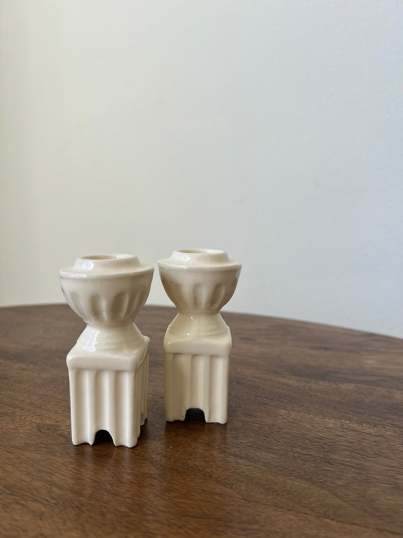 Vintage ceramic taper holders