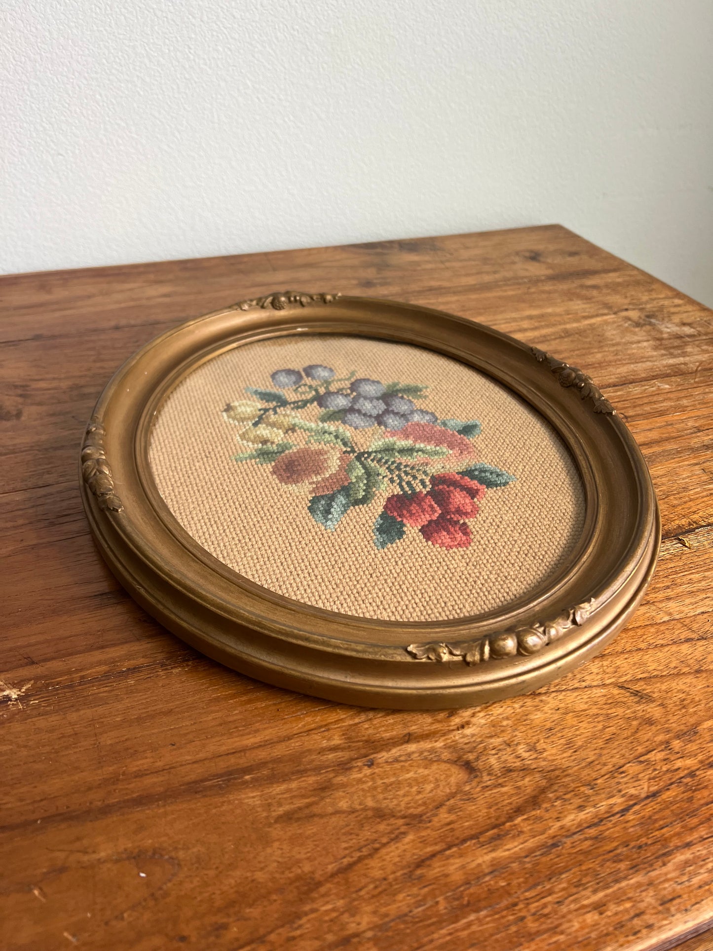 Vintage Framed Needlepoint Art