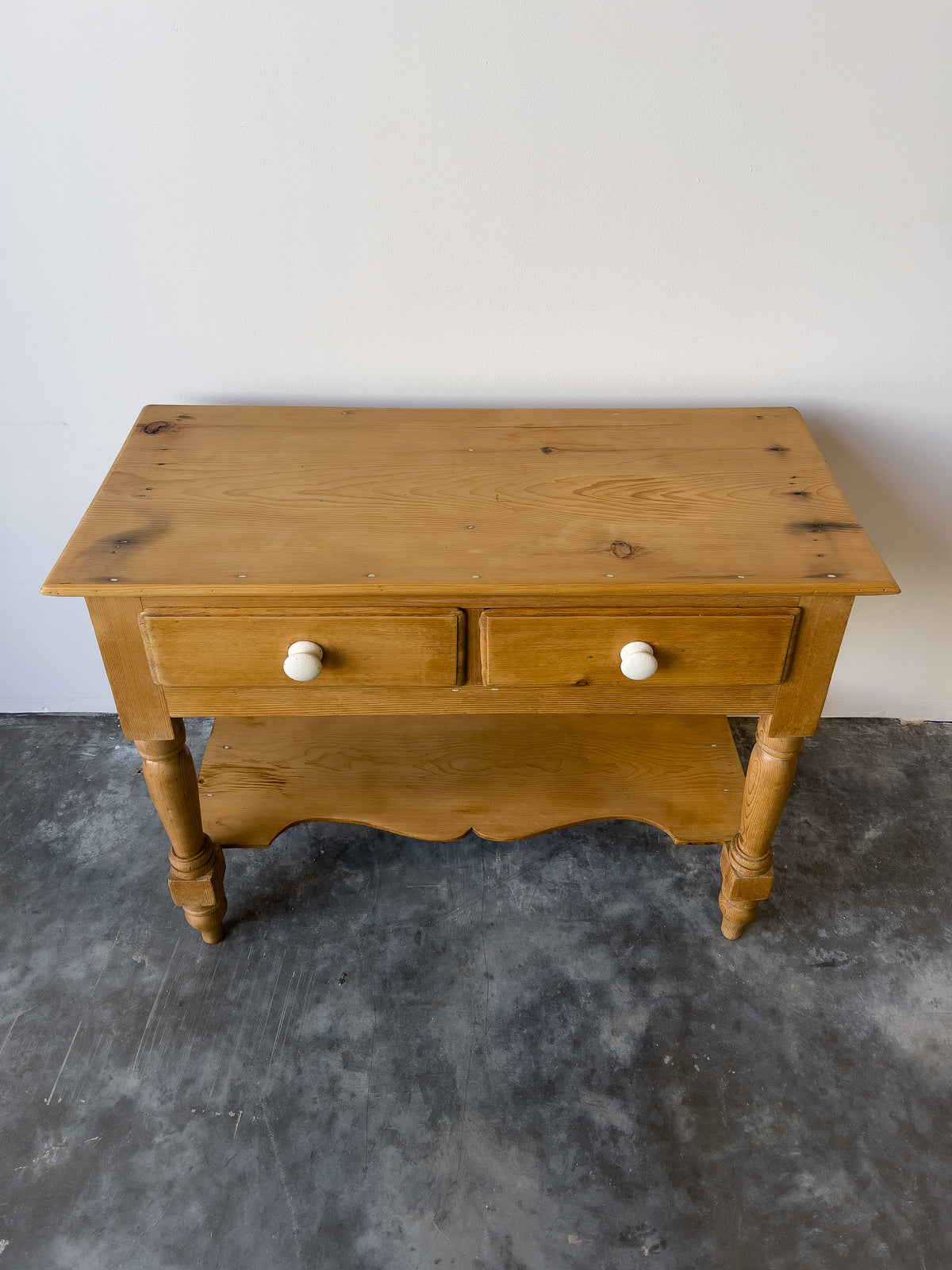 Antique 19th Century English Pine Side Table