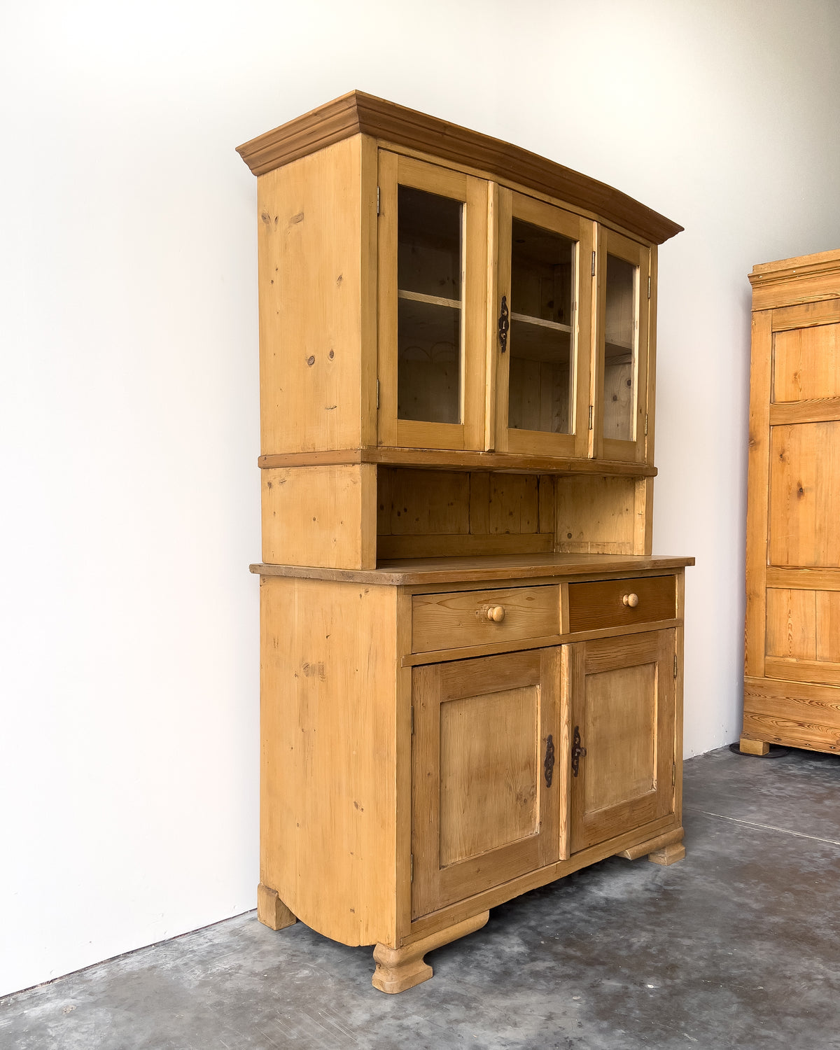 Antique European Pine Hutch