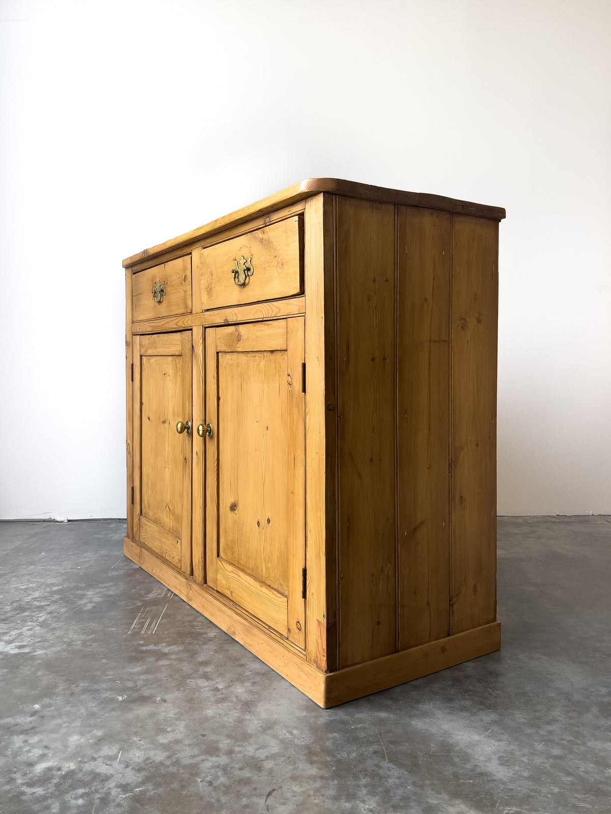 Antique English Pine School Cupboard