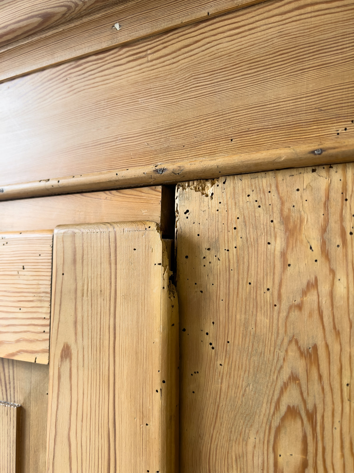 Antique European Pine Wardrobe