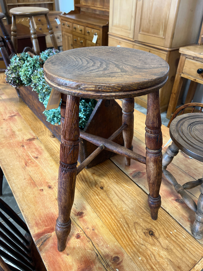 Antique Victorian Elm Stool