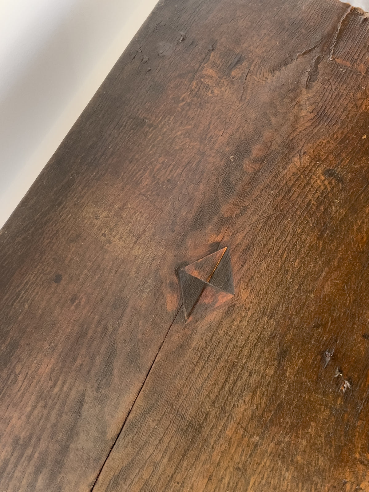 Antique 17th Century English Oak Plank Coffer