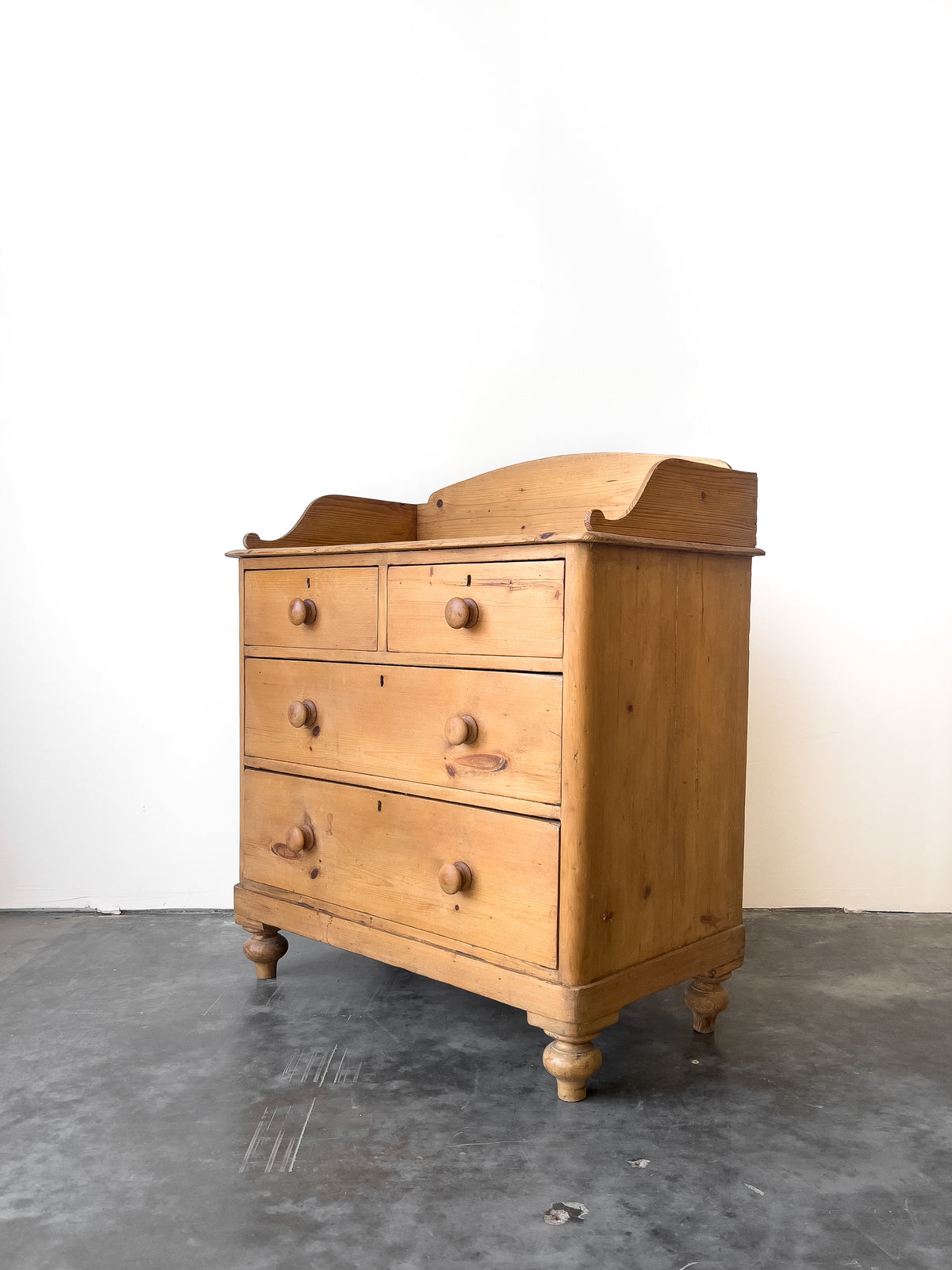 Antique Chest of Drawers | Dresser with Gallery Back