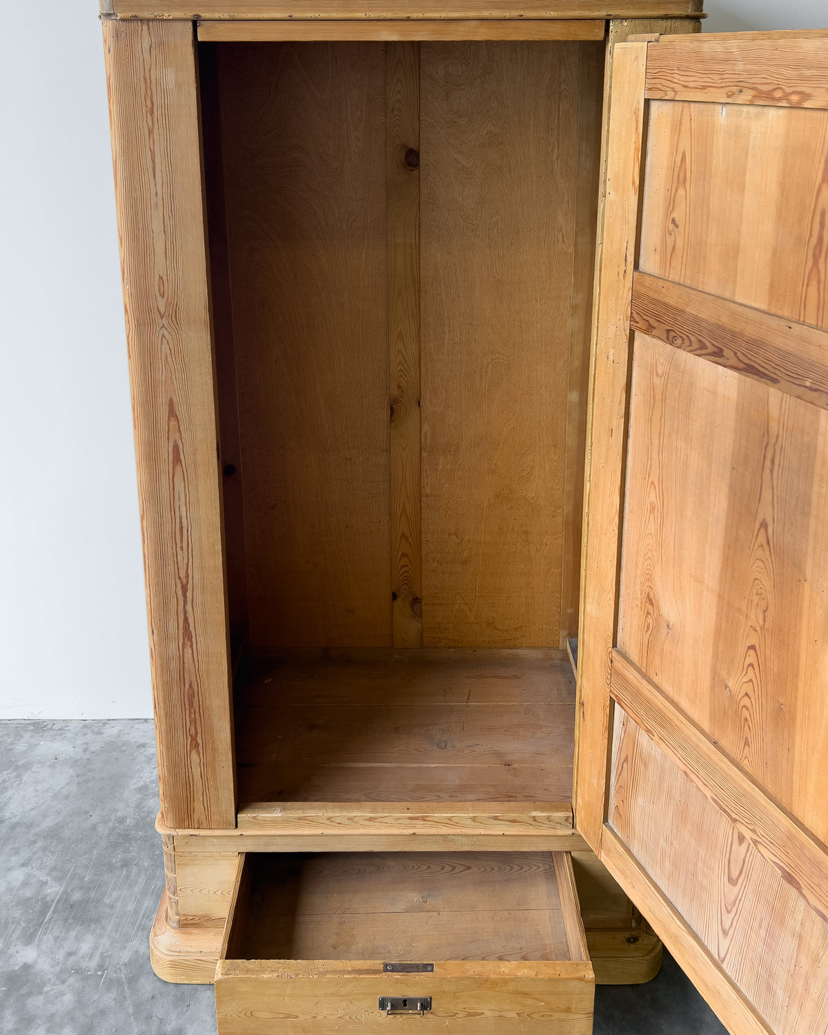 Antique European Pine Wardrobe