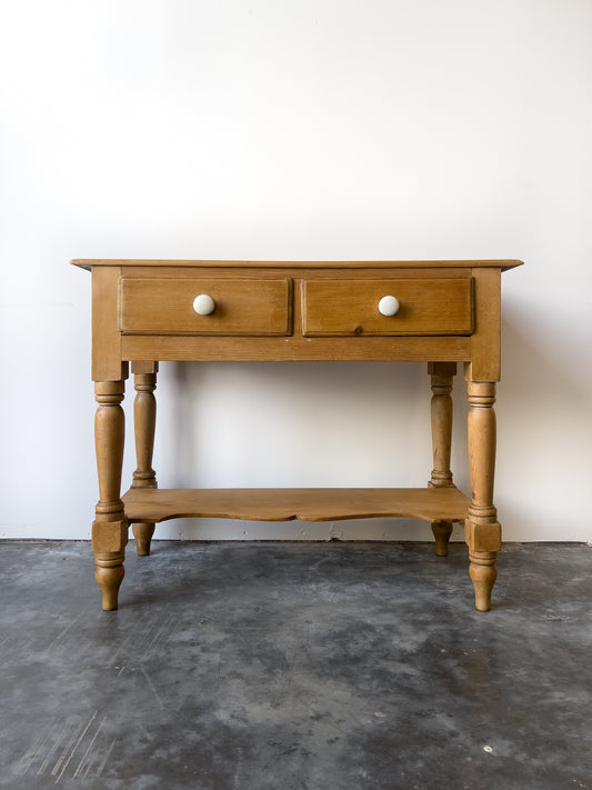 Antique 19th Century English Pine Side Table