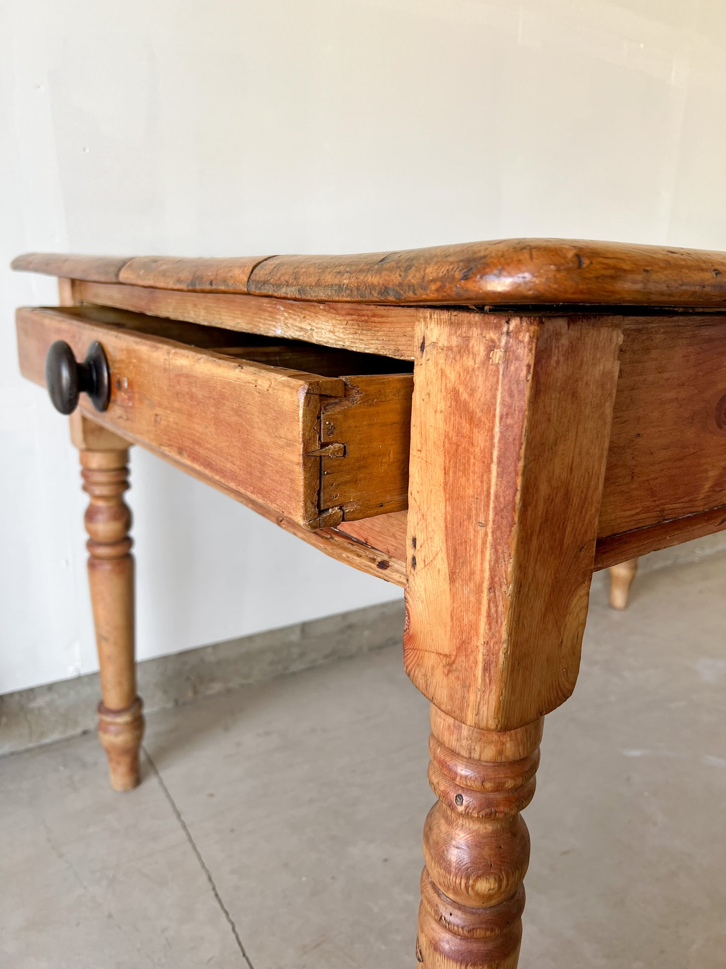 Antique English Pine Farmhouse Kitchen Table c. Early 1800s