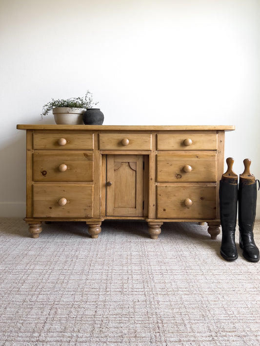Antique English Pine Sideboard