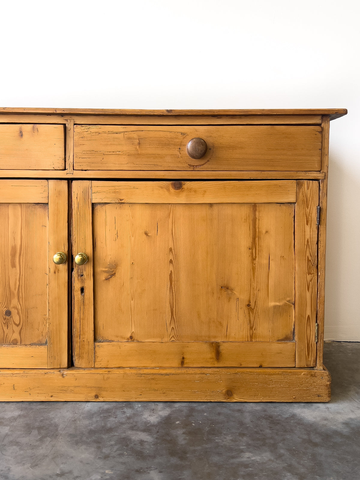 Antique 19th Century English Pine Sideboard
