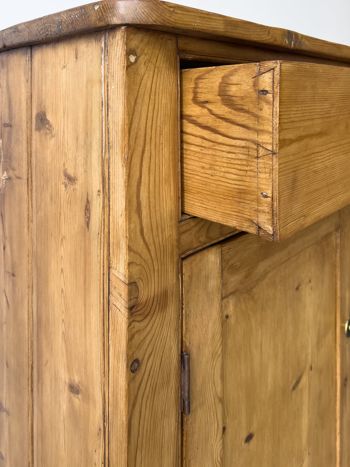 Antique English Pine School Cupboard