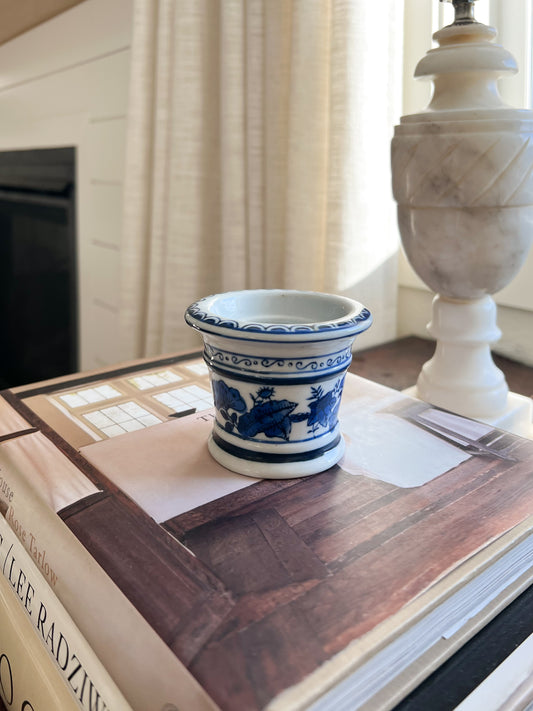 Vintage Blue & White Pot