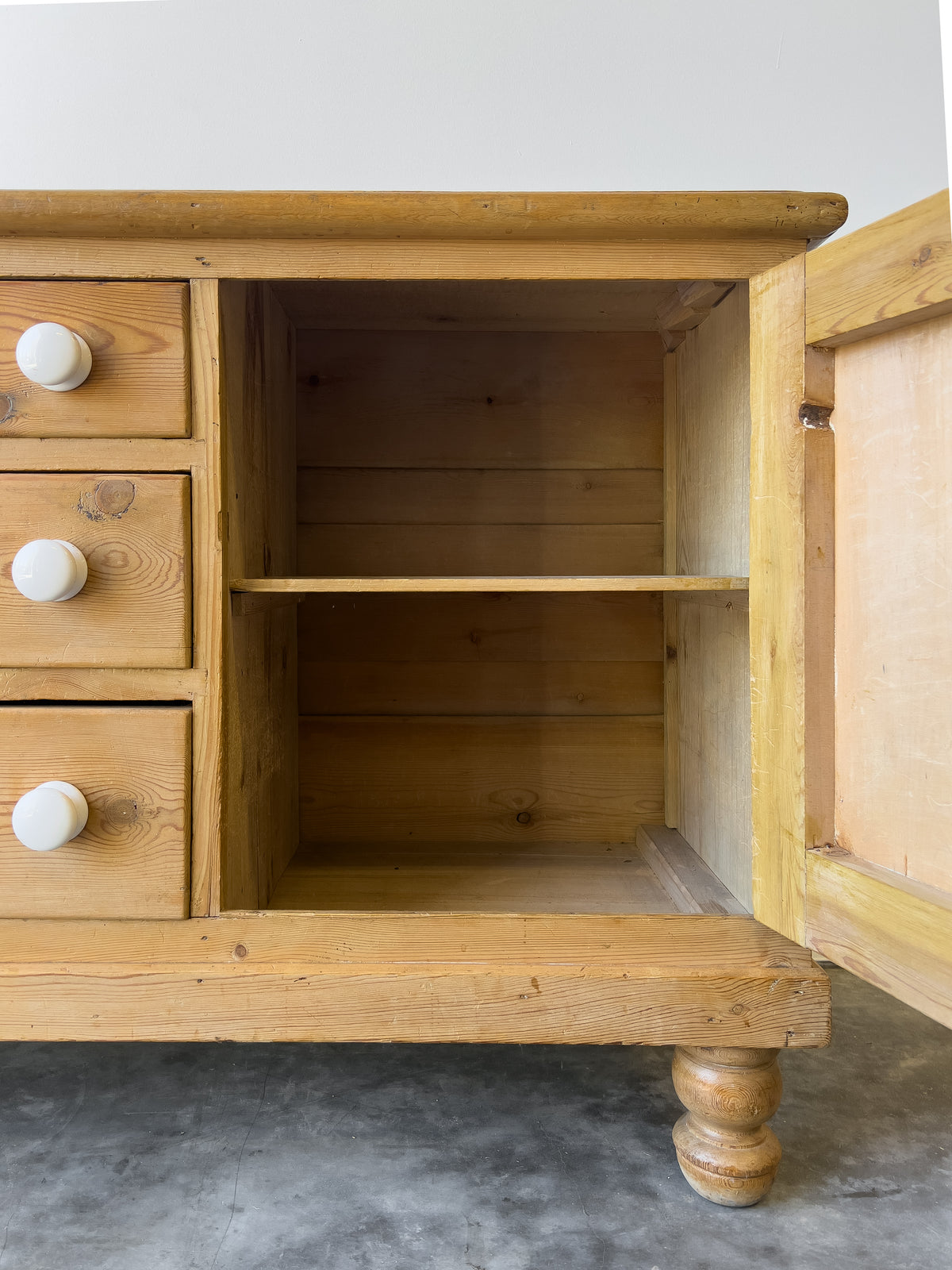 Antique 19th Century English Pine Victorian Dresser
