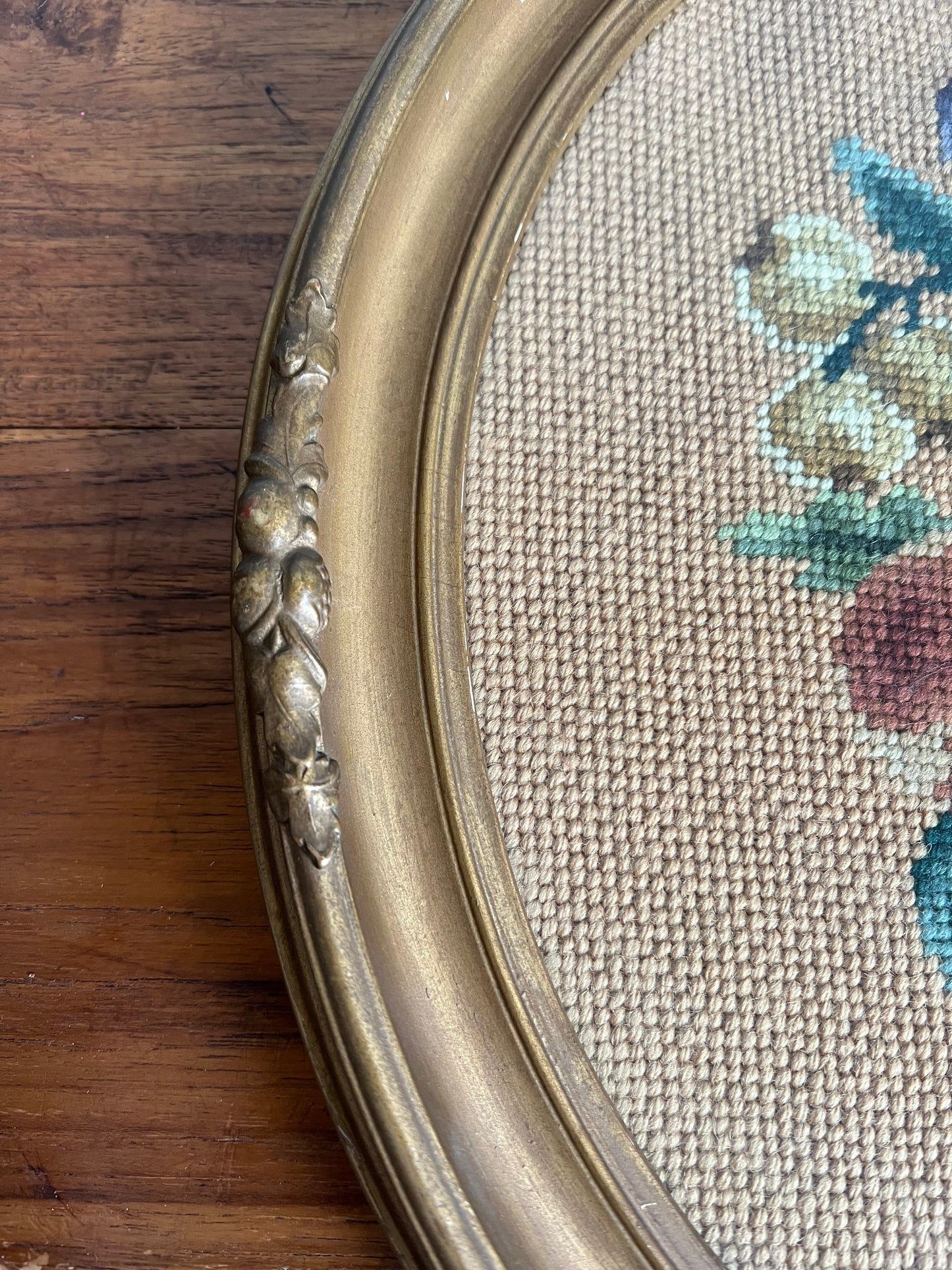 Vintage Framed Needlepoint Art