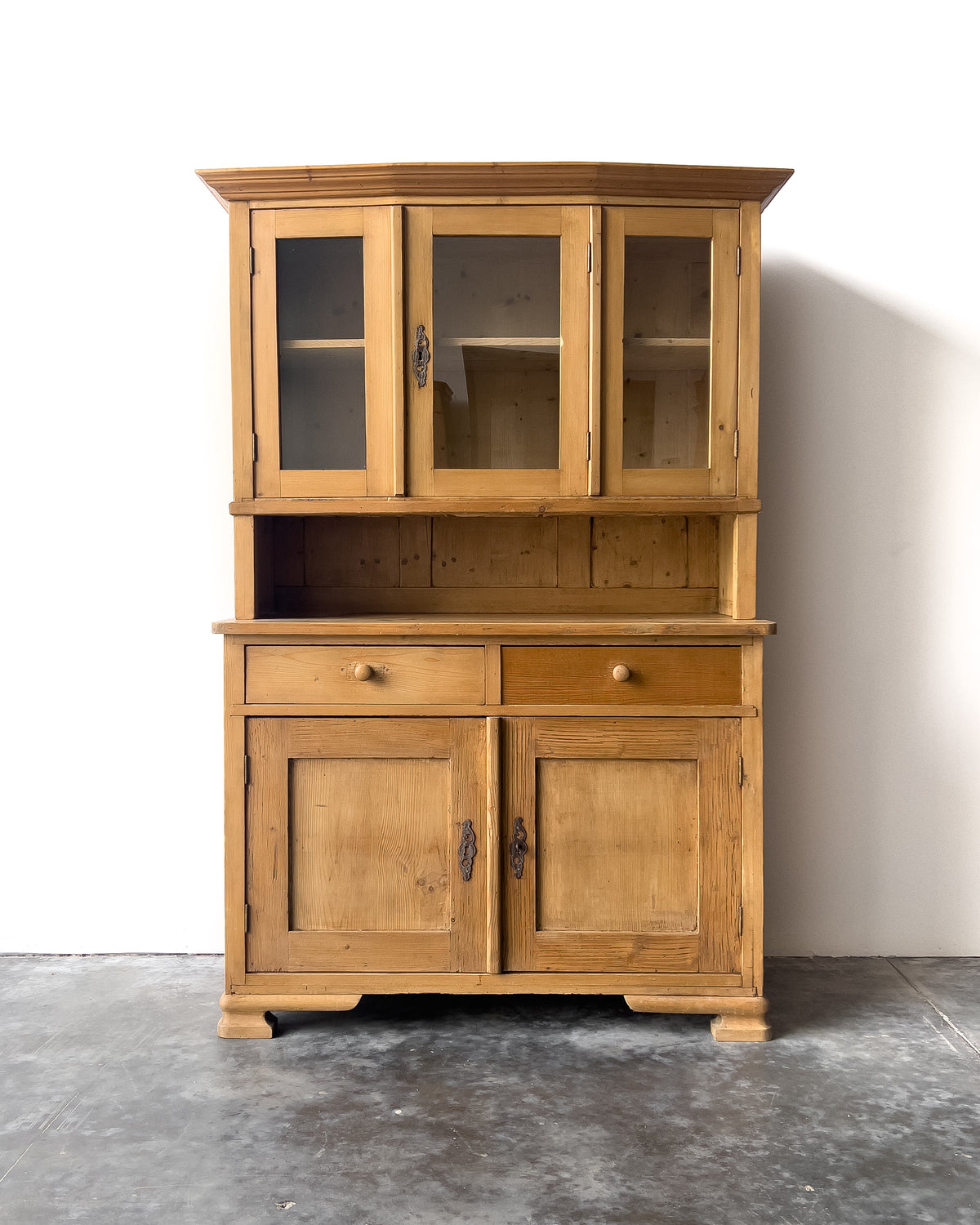 Antique European Pine Hutch
