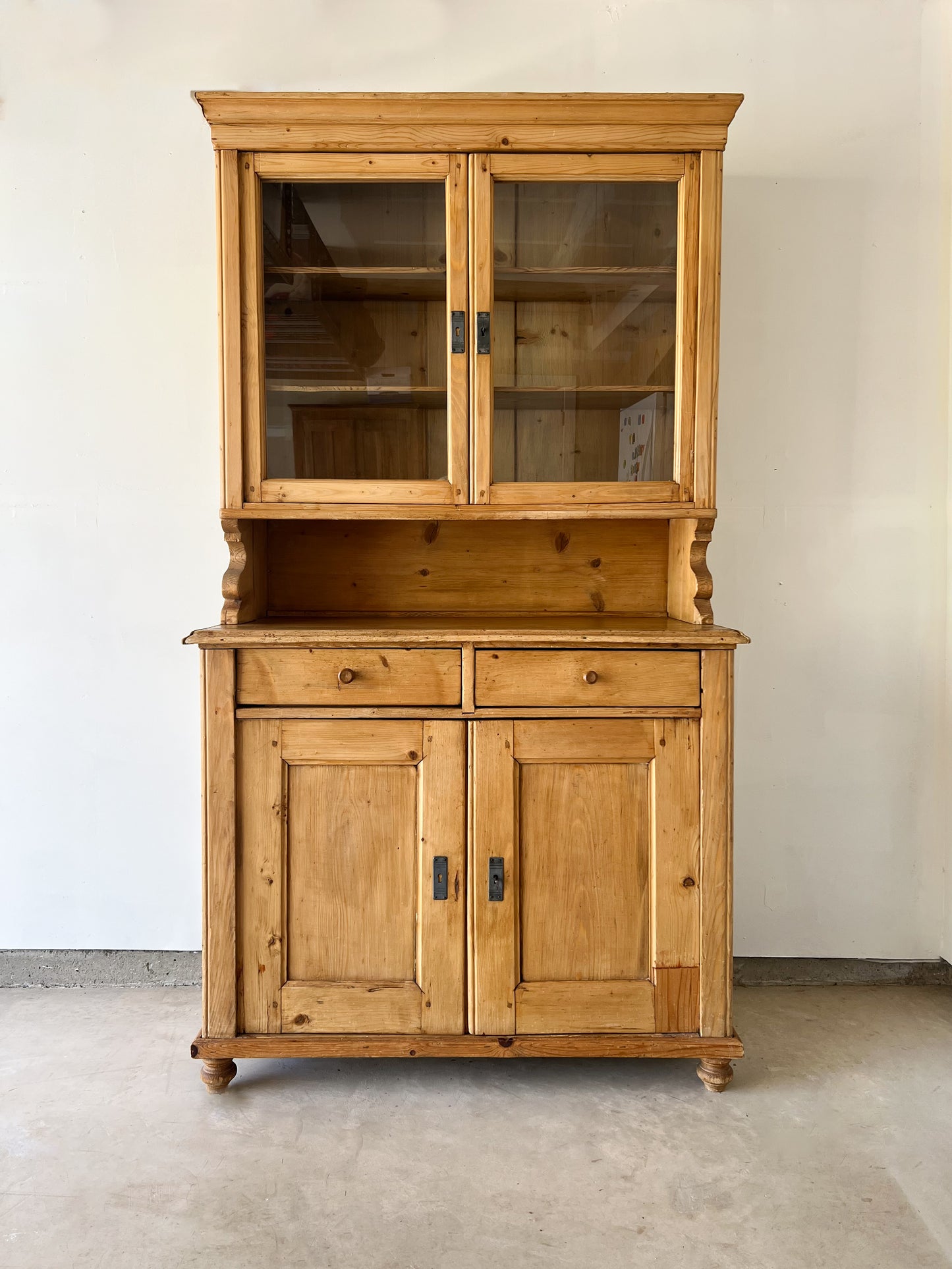 19th Century European Pine Hutch