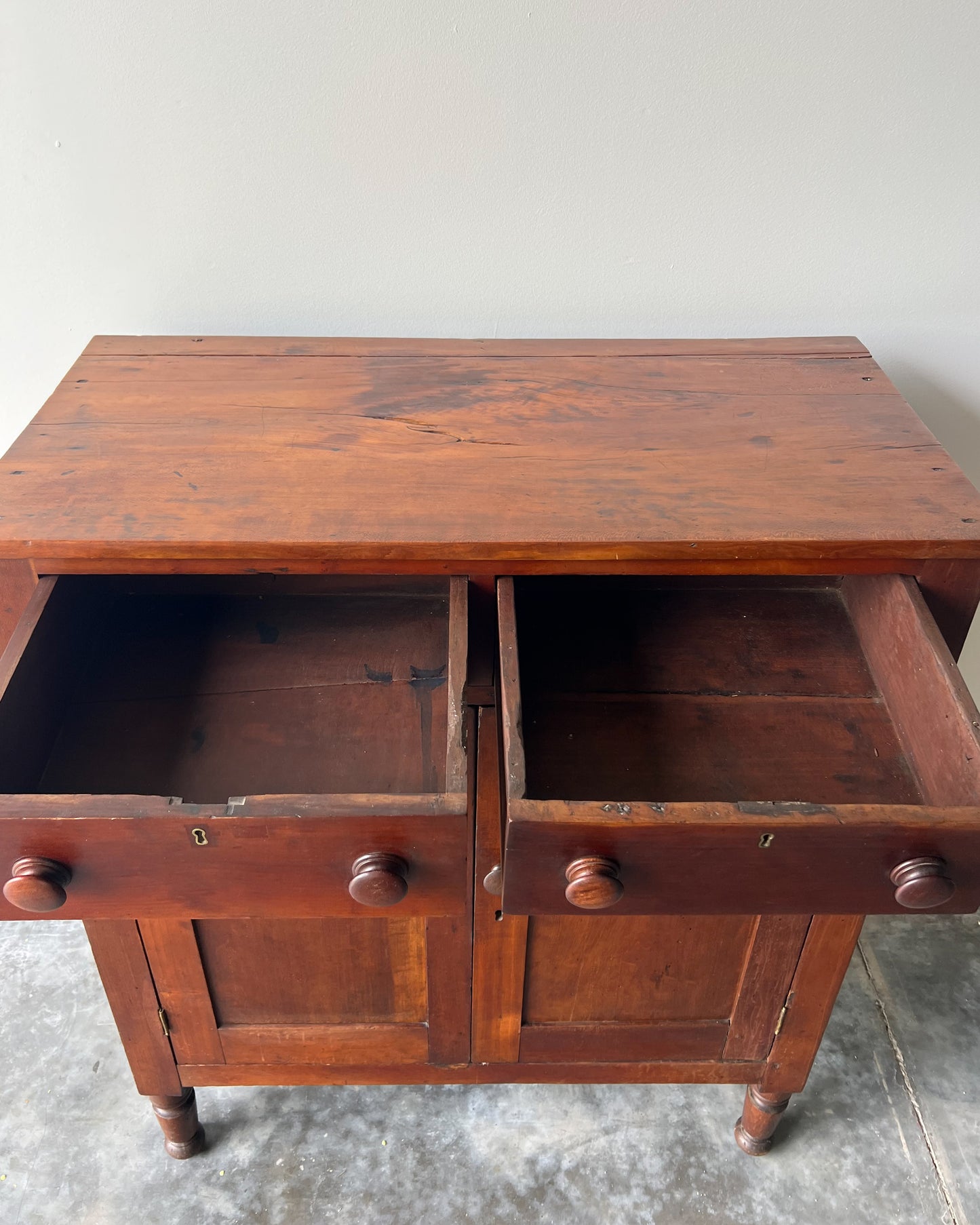 American Antique Pine Jelly Cabinet circa mid 19th c.