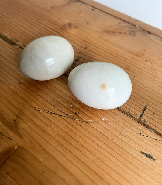 Vintage marble eggs (set of 2)