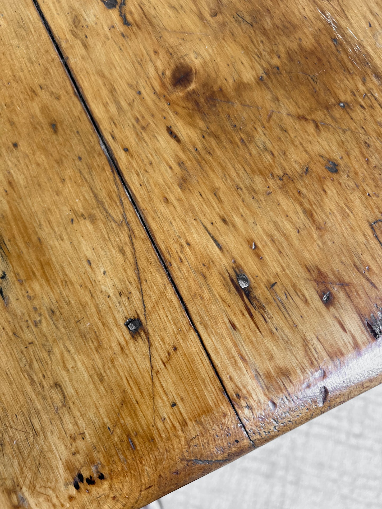 Antique English Pine Farmhouse Kitchen Table c. Early 1800s