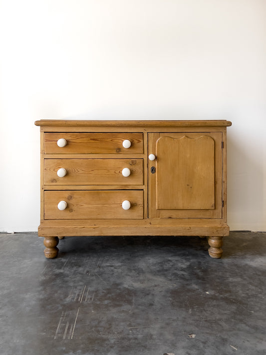 Antique 19th Century English Pine Victorian Dresser