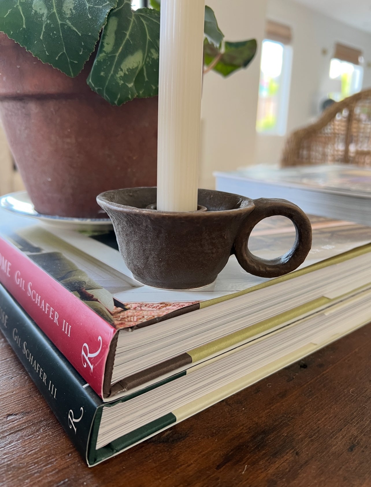 Brown Taper Candleholder