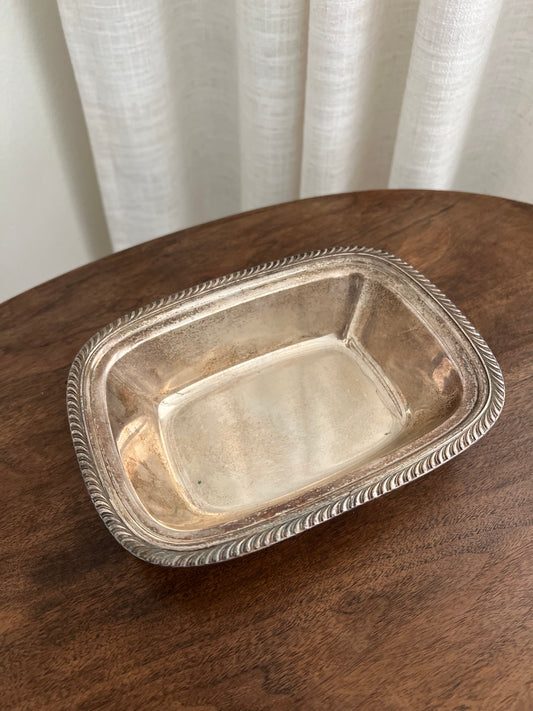 Vintage silverplate rectangular dish