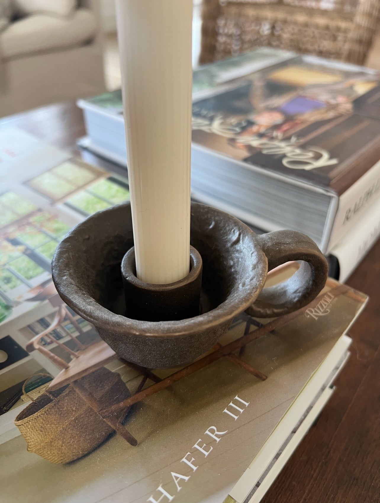 Brown Taper Candleholder