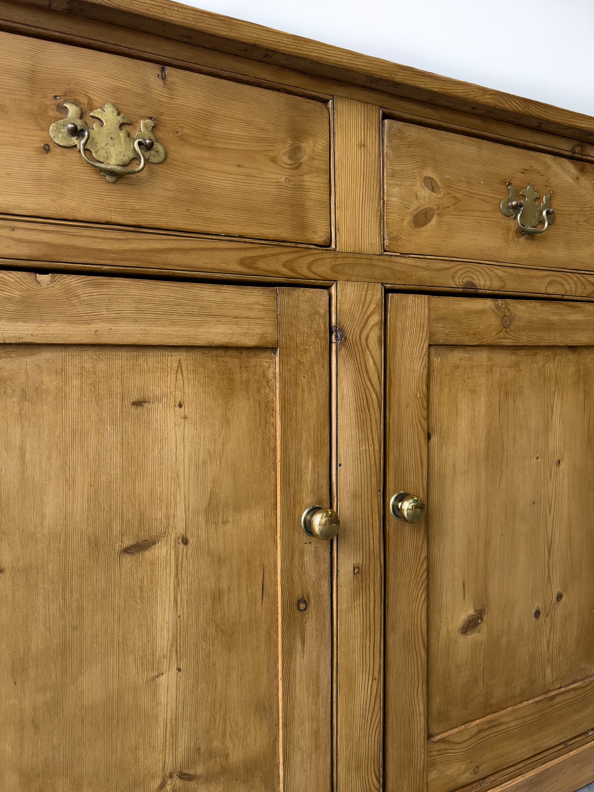 Antique English Pine School Cupboard