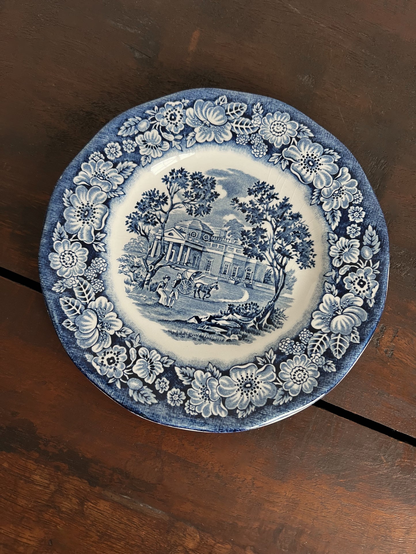 Blue and White Ironstone "Liberty Blue" Dish