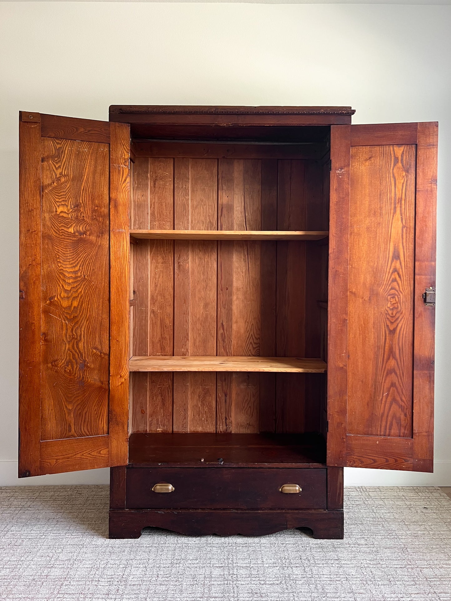 Primitive Antique European Wardrobe
