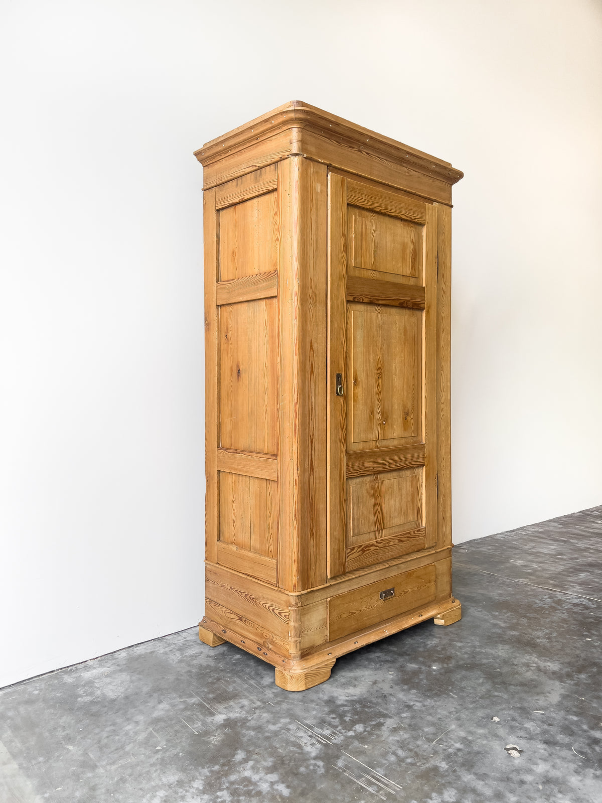 Antique European Pine Wardrobe