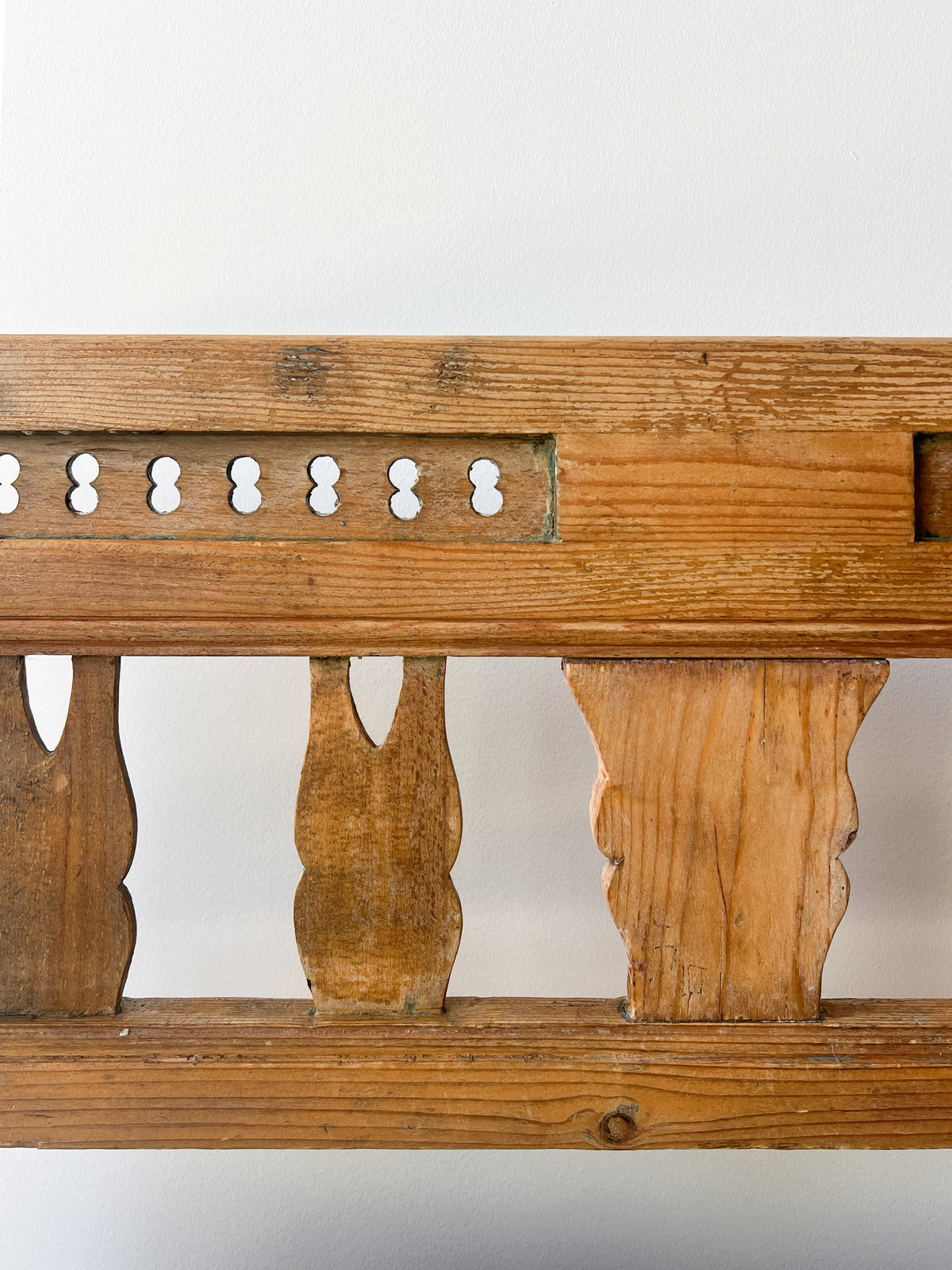 Antique European Pine Storage Bench