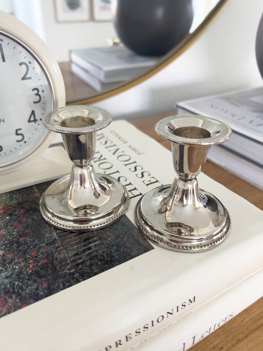 Silver plated taper holders