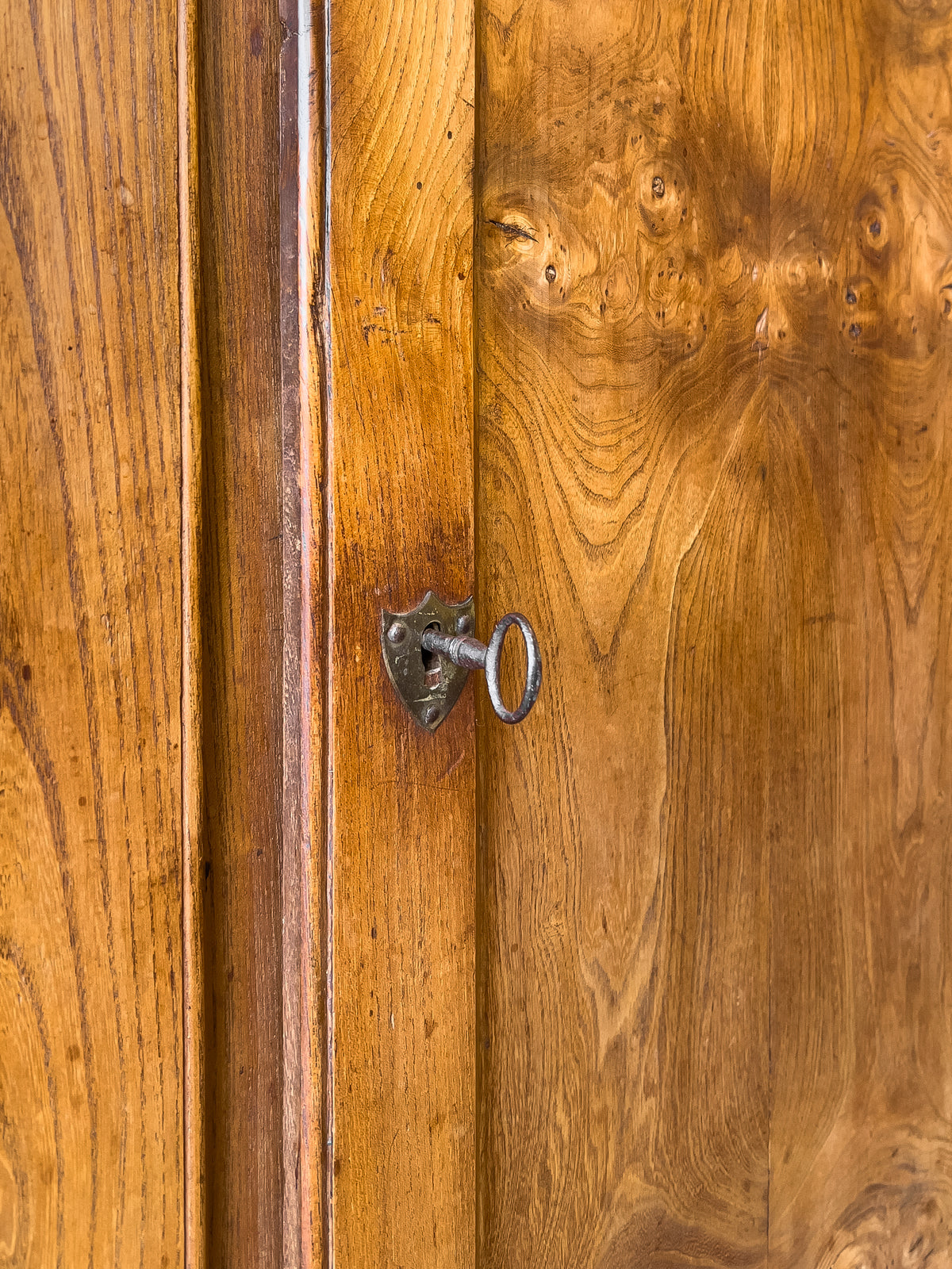 Antique Late 19th Century French Elm Cupboard