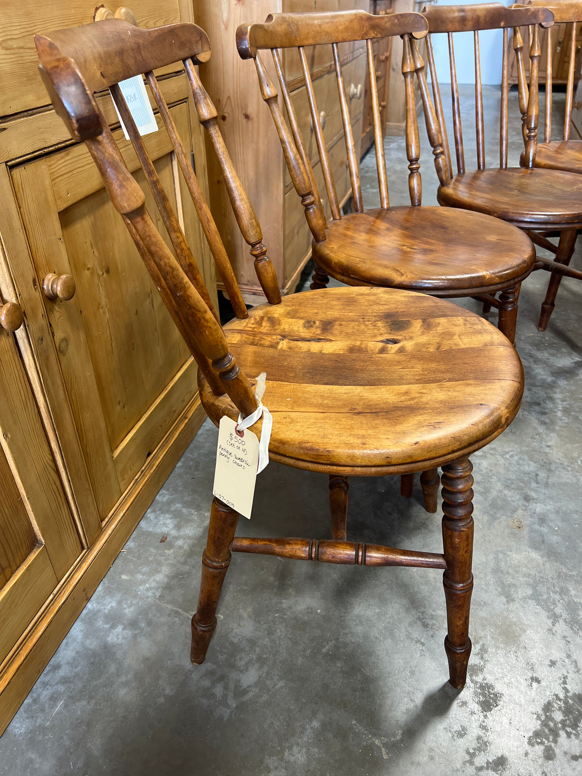 Antique Swedish Penny Chairs Set of 4