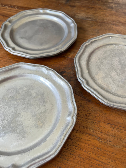 Vintage Pewter Plate