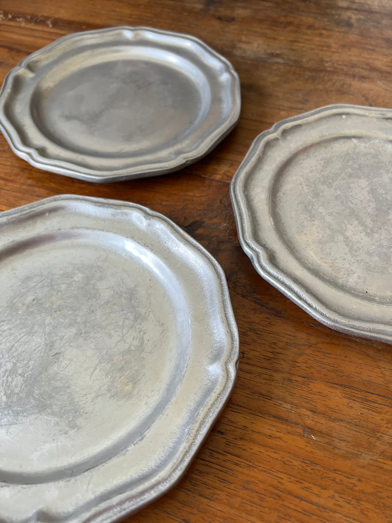Vintage Pewter Plate