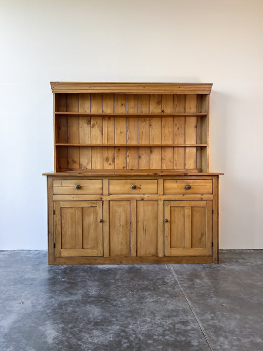 Antique Late 19th Century Monumental Pine Dutch Dresser