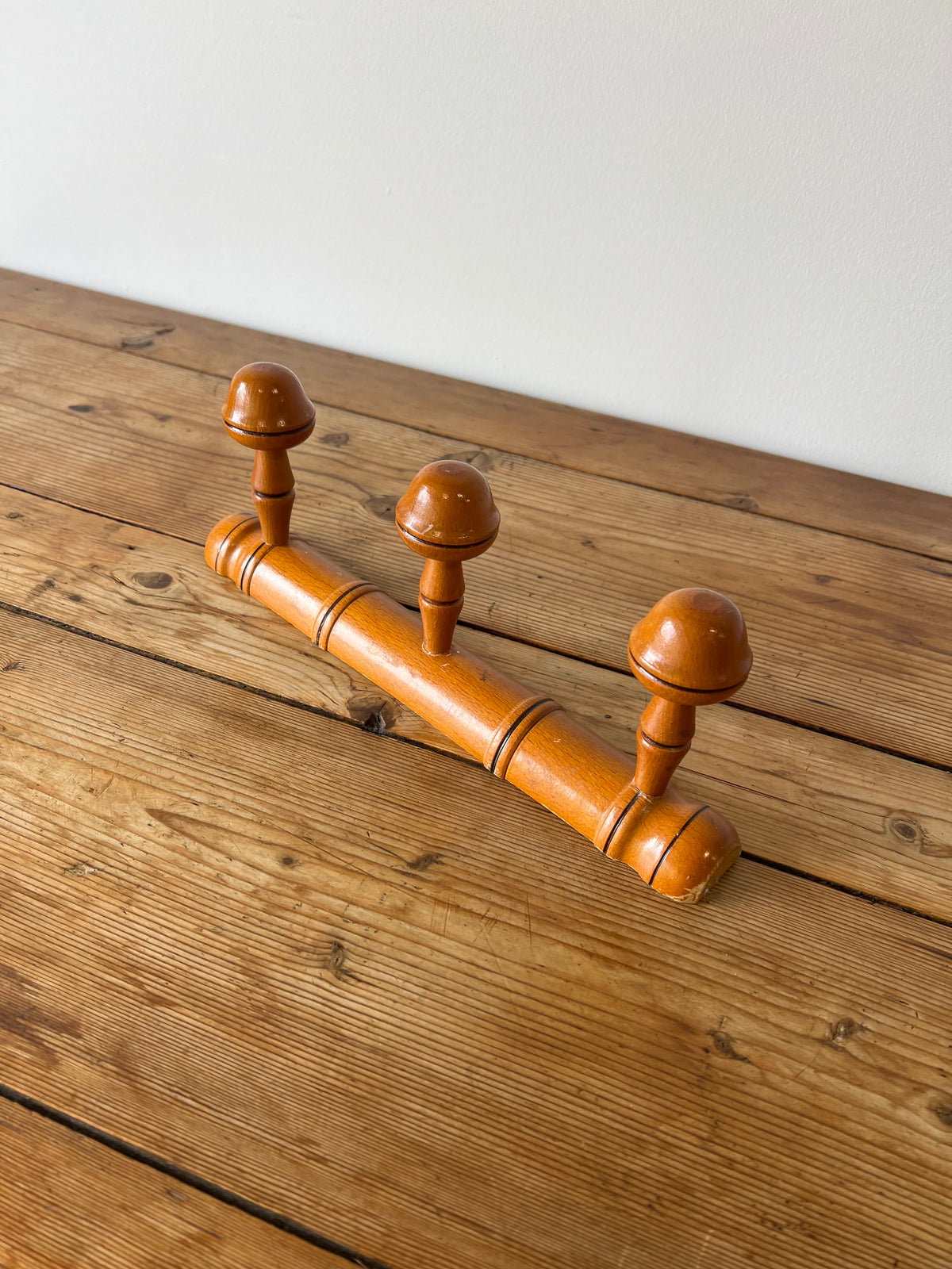 Vintage French Oak Bobbin Hooks