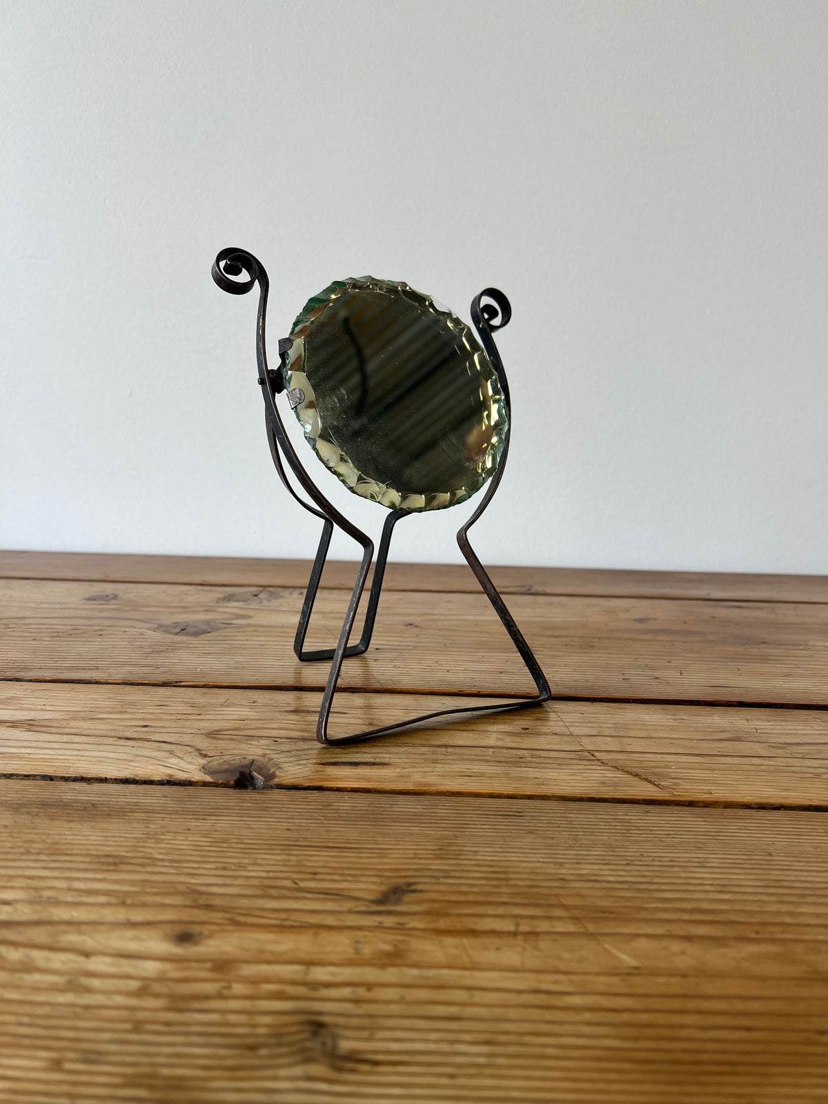 Antique Round Vanity Mirror
